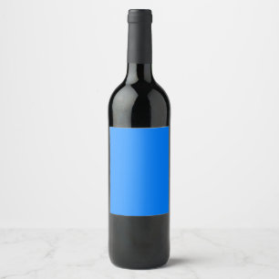 Etiqueta Para Botella De Vino Azul celeste (color sólido)