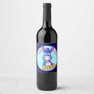 Etiqueta Para Botella De Vino azul en 2026