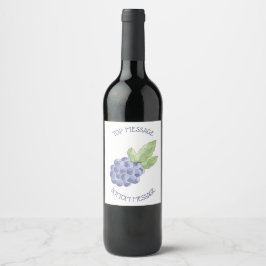 Etiqueta Para Botella De Vino Azul morado