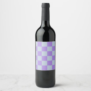 Etiqueta Para Botella De Vino Azul y lavanda suaves y bajo control