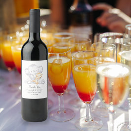 Etiqueta Para Botella De Vino Baby Shower moderno para bebés