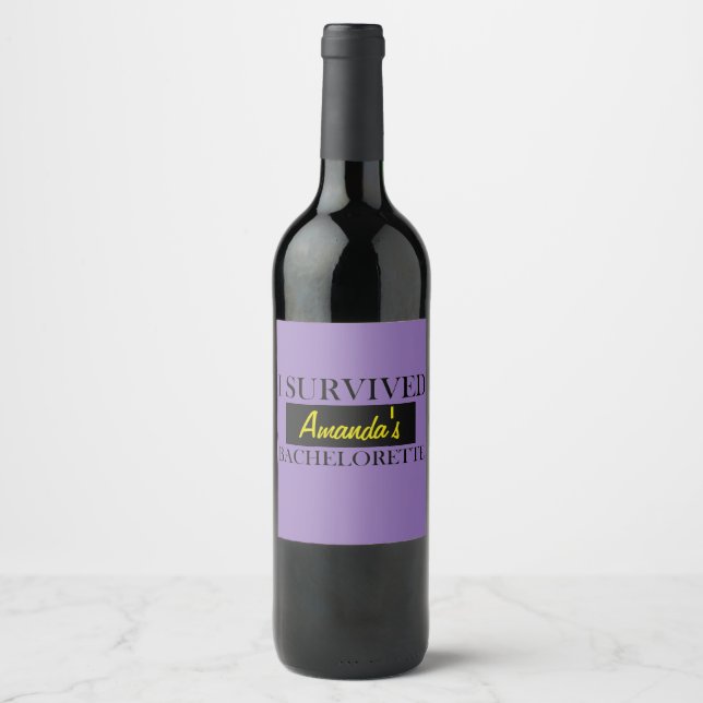 Etiqueta Para Botella De Vino Bachelorette Wine Labs (Anverso)