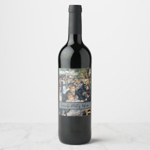 Etiqueta Para Botella De Vino Baile de Renoir en Moulin de la Galette Vintage