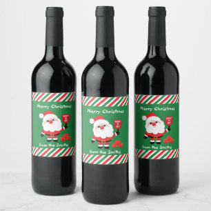 Etiqueta Para Botella De Vino Baloncesto 🎅 Santa