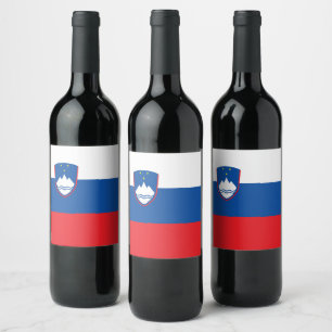 Etiqueta Para Botella De Vino Bandera de Eslovenia