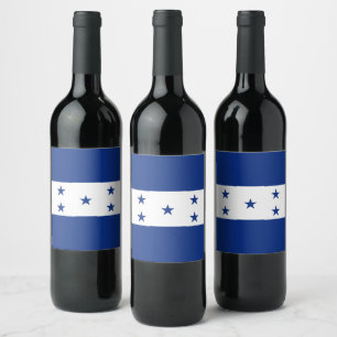 Etiqueta Para Botella De Vino Bandera de Honduras