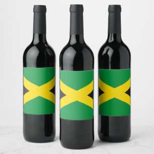 Etiqueta Para Botella De Vino Bandera de Jamaica