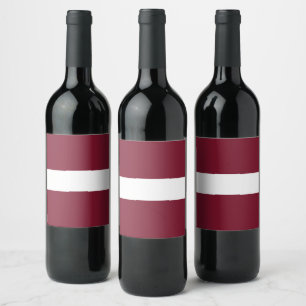 Etiqueta Para Botella De Vino Bandera de Letonia