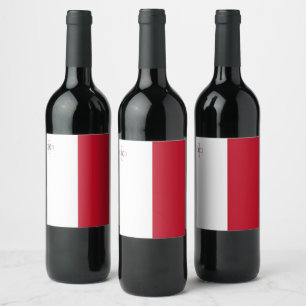 Etiqueta Para Botella De Vino Bandera de Malta
