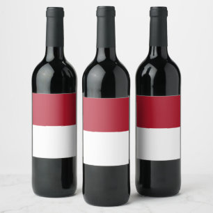 Etiqueta Para Botella De Vino Bandera de Mónaco