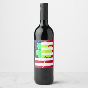 Etiqueta Para Botella De Vino Bandera de San Patricio Irlandés Shamrock Bandera 