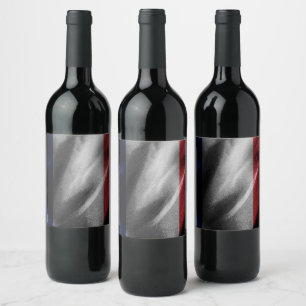 Etiqueta Para Botella De Vino Bandera de seda de Francia