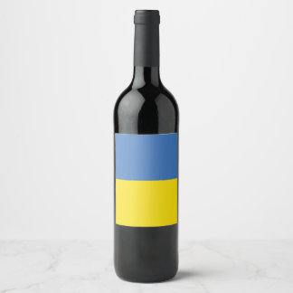 Etiqueta Para Botella De Vino Bandera de Ucrania, ucraniano Слава Україні Slava