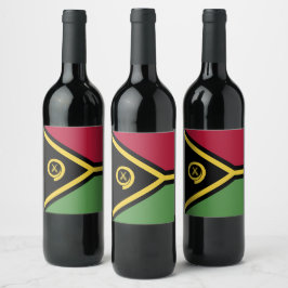Etiqueta Para Botella De Vino Bandera de Vanuatu