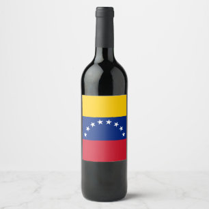 Etiqueta Para Botella De Vino Bandera de Venezuela