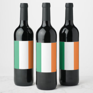 Etiqueta Para Botella De Vino Bandera nacional de Irlanda, norma irlandesa, cart