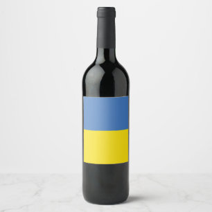Etiqueta Para Botella De Vino Bandera ucraniana, eslava ucraniana, С л а в У к а