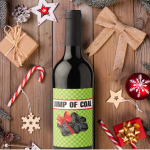Etiqueta Para Botella De Vino Basura del carbón