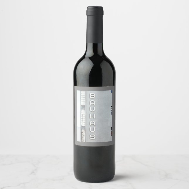 Etiqueta Para Botella De Vino Bauhaus (Anverso)