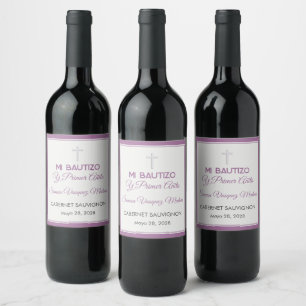 Etiqueta Para Botella De Vino Bautizo y primer cumpleaños bautismo primer cumple