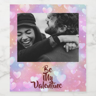 Etiqueta Para Botella De Vino Be My Valentine Wine Label — Upload Your Photo