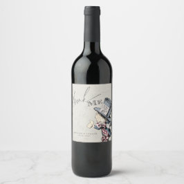Etiqueta Para Botella De Vino Beba Alicia Vintage En El Boda De La Tierra De Las