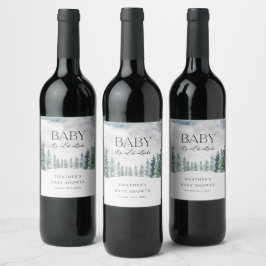 Etiqueta Para Botella De Vino Bebé de nieve en invierno hace frío fuera de Baby 
