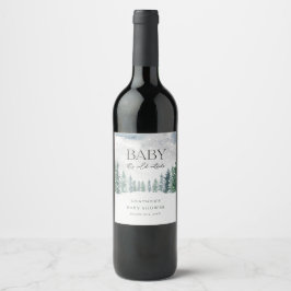 Etiqueta Para Botella De Vino Bebé de nieve en invierno hace frío fuera de Baby 
