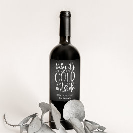 Etiqueta Para Botella De Vino Bebé hace frío afuera | NAVIDADES PERSONALIZADOS