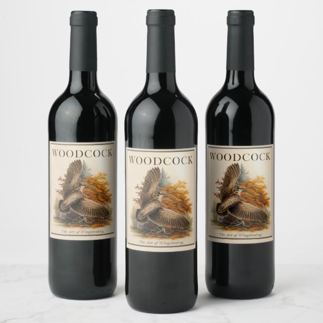Etiqueta Para Botella De Vino Becada  (Botellas)