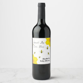 Etiqueta Para Botella De Vino Bee Baby Shower
