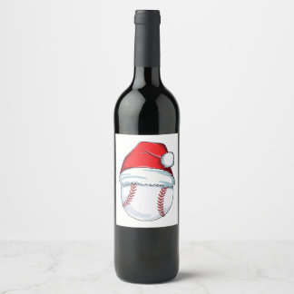 Etiqueta Para Botella De Vino Béisbol Para Niños Hombres Ball Santa Pajama