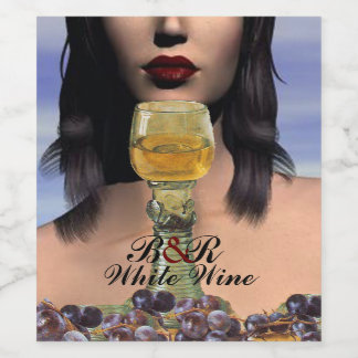 Etiqueta Para Botella De Vino BELLEZA Y Fiesta DE DOSIFICACIÓN DE VINO DE VIDRIO