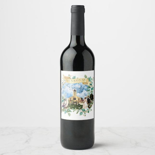 Etiqueta Para Botella De Vino Benkovac (Anverso)