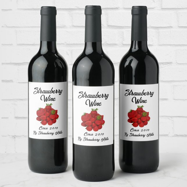 Etiqueta Para Botella De Vino Berries fotográficas de fresa (Subido por el creador)