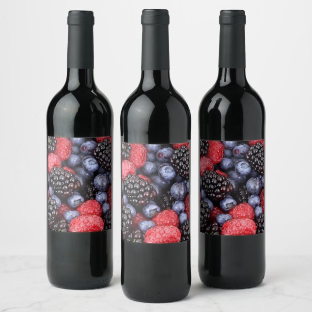 Etiqueta Para Botella De Vino Berry (Botellas)