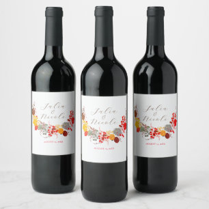 Etiqueta Para Botella De Vino Besos Franceses Uvas Flores Bodas