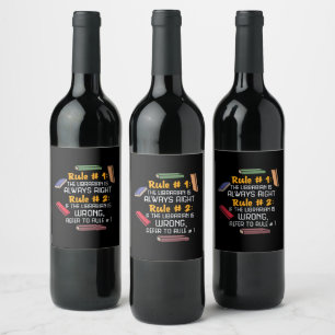 Etiqueta Para Botella De Vino Bibliotecario