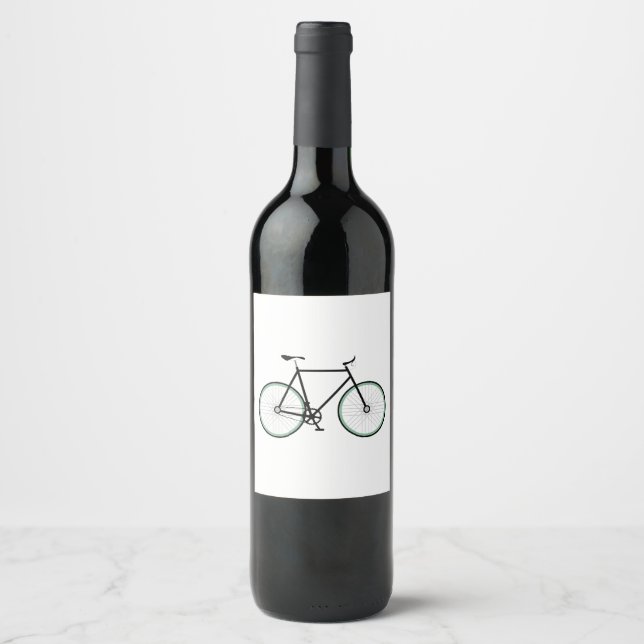 Etiqueta Para Botella De Vino Bicicleta (Anverso)