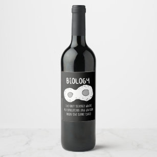 Etiqueta Para Botella De Vino Biología - La biología El único regalo científico