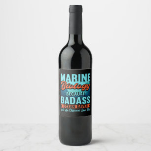 Etiqueta Para Botella De Vino Biólogo marino