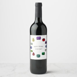 Etiqueta Para Botella De Vino Birthstone