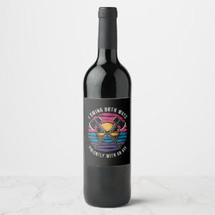 Etiqueta Para Botella De Vino Bisexual I Swing Ambas Formas Ax Graciosa Bandera 
