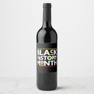 Etiqueta Para Botella De Vino black history month African melanin bruh sista 