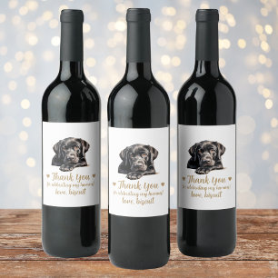 Etiqueta Para Botella De Vino Black Lab Dog I Do Too Boda Wine Label