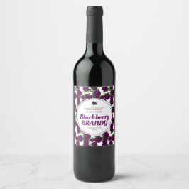 Etiqueta Para Botella De Vino Blackberry brandy personalizado berry art