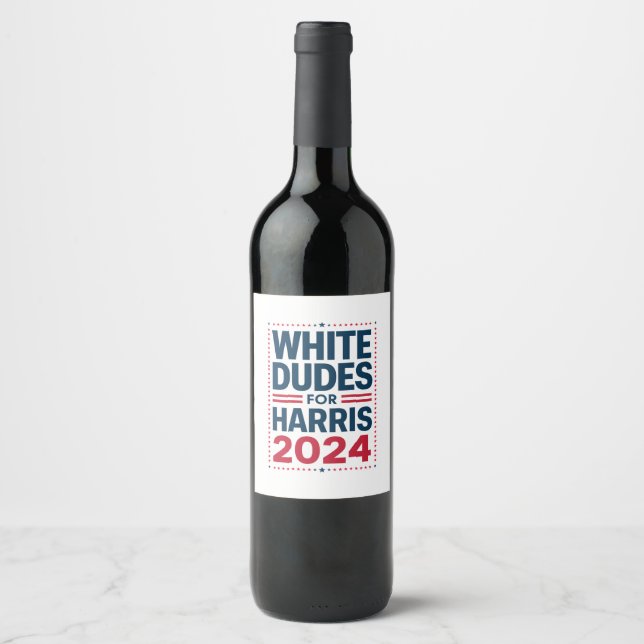 Etiqueta Para Botella De Vino Blancos Para Harris-2024 (Anverso)