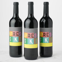 Bloque de color para esquiadores retro de esquí de