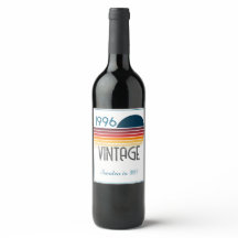 Blue Retro Sun 1996 Photo 30th Birthday Stripe