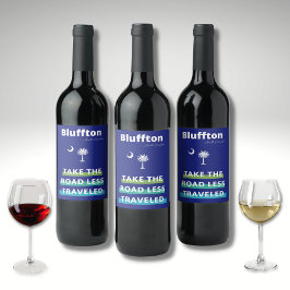 Etiqueta Para Botella De Vino Bluffton Carolina del Sur: El camino menos recorri